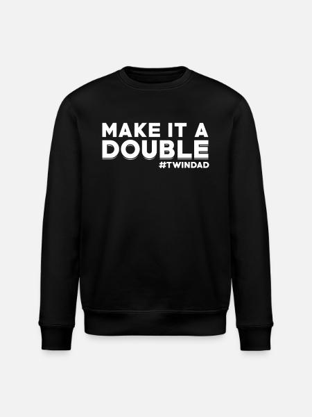 Far til tvillinger gør det til en - Stanley/Stella økologisk unisex-sweatshirt ROLLER - sort