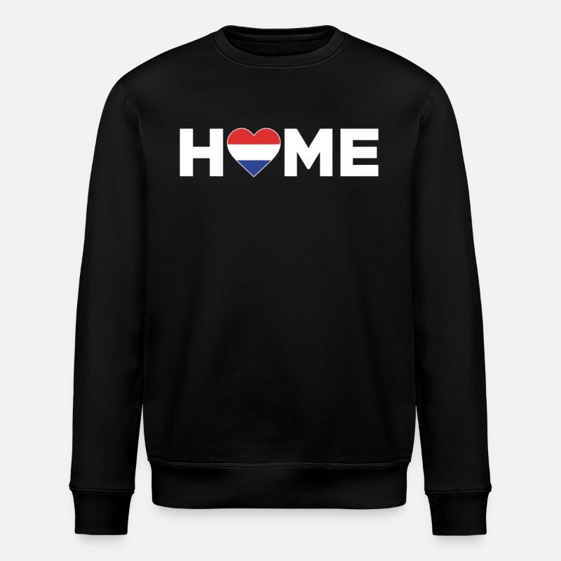 Netherlands Home Netherlands Flag - Stanley/Stella ROLLER Unisex Organic Sweatshirt - black