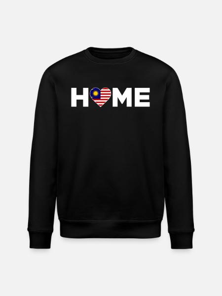Malaysia Home Malaysia Flag - Stanley/Stella ROLLER Unisex Organic Sweatshirt - black