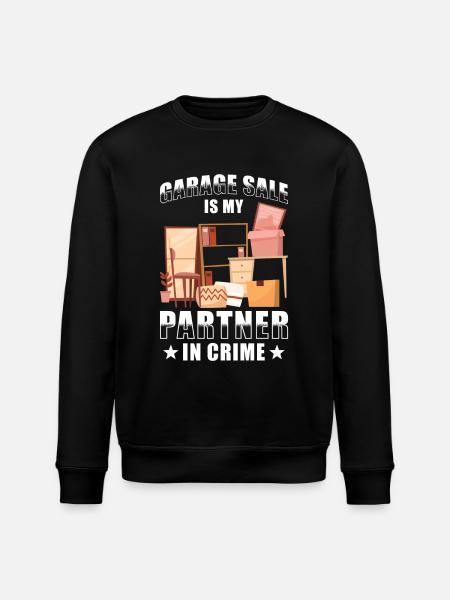 Garage sale slogan - Stanley/Stella ROLLER Unisex Organic Sweatshirt - black