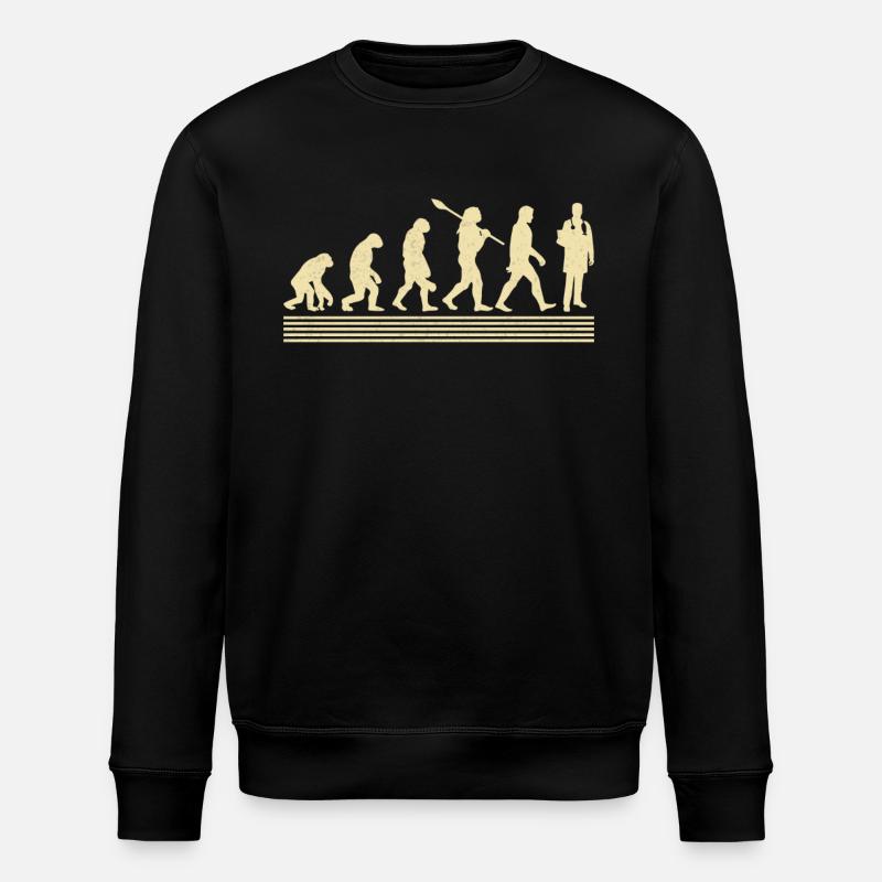 Evolution Des Arztes - Stanley/Stella Unisex Bio-Sweatshirt ROLLER - Schwarz
