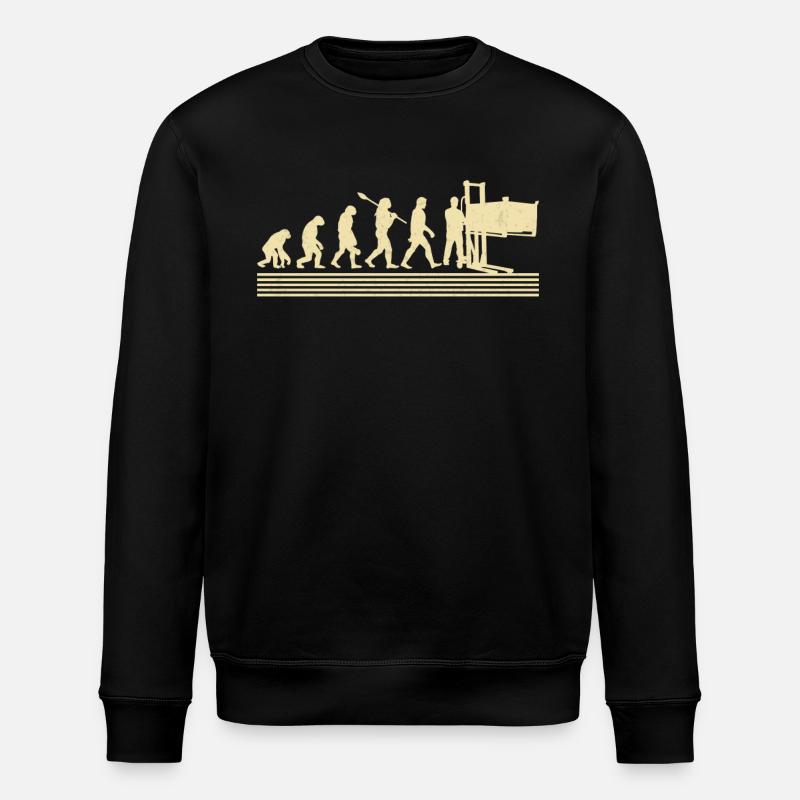 Evolution Der Fabrikarbeiter - Stanley/Stella Unisex Bio-Sweatshirt ROLLER - Schwarz