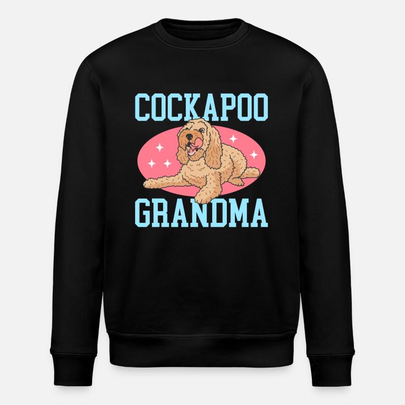 Cockapoo Grandma | Hunde Hundebesitzer Geschenk - Stanley/Stella Unisex Bio-Sweatshirt ROLLER - Schwarz