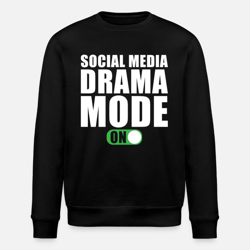 Social Media Modus Ein - Stanley/Stella Unisex Bio-Sweatshirt ROLLER - Schwarz