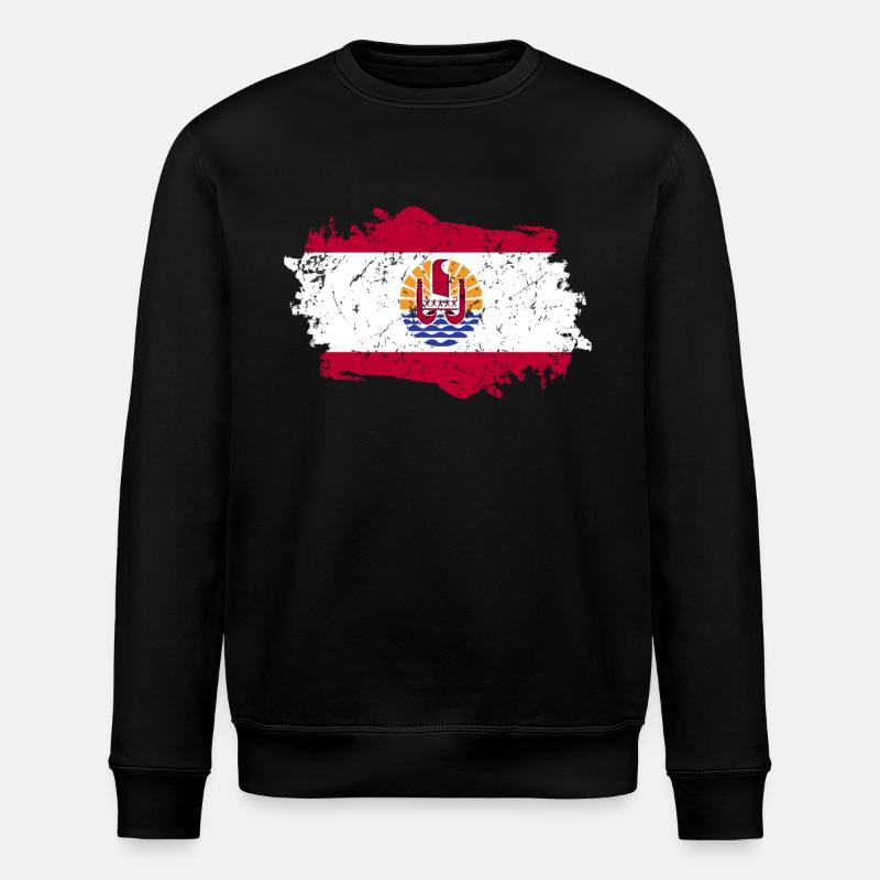 Französisch Polynesien Flagge - Stanley/Stella Unisex Bio-Sweatshirt ROLLER - Schwarz