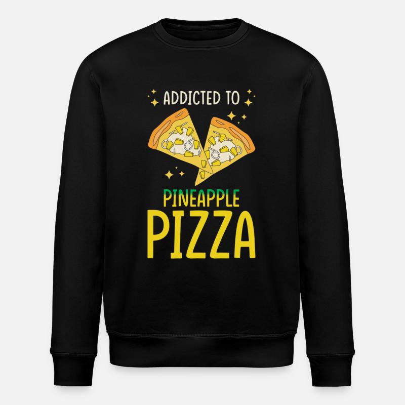 Ananaspizza Süchtig - Stanley/Stella Unisex Bio-Sweatshirt ROLLER - Schwarz