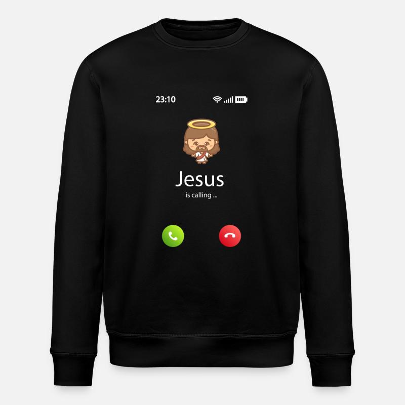 Jesus is calling - Stanley/Stella Unisex Bio-Sweatshirt ROLLER - Schwarz