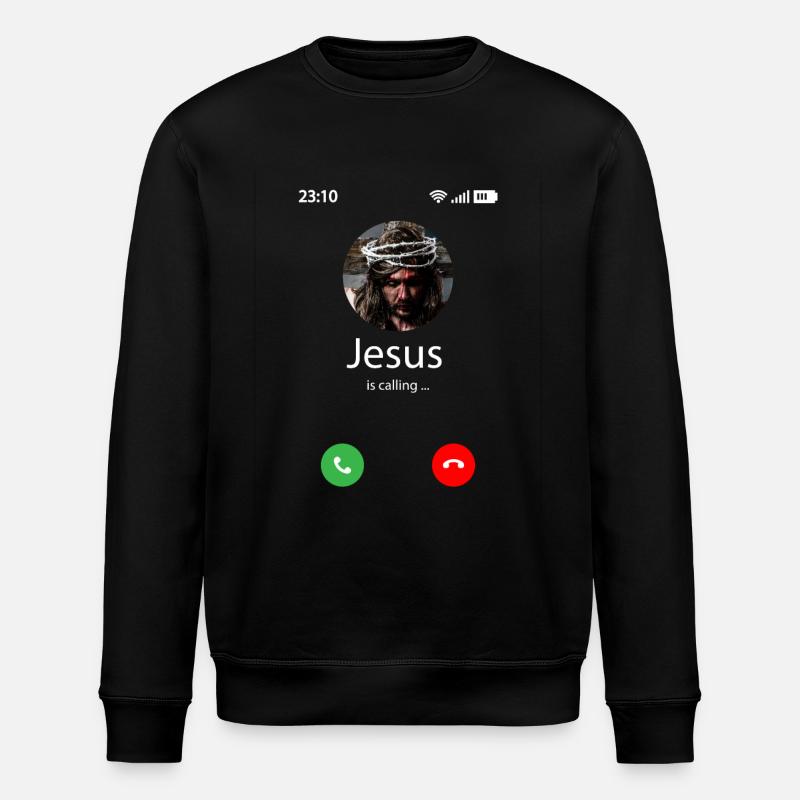 Jesus is calling - Stanley/Stella ROLLER Unisex Organic Sweatshirt - black