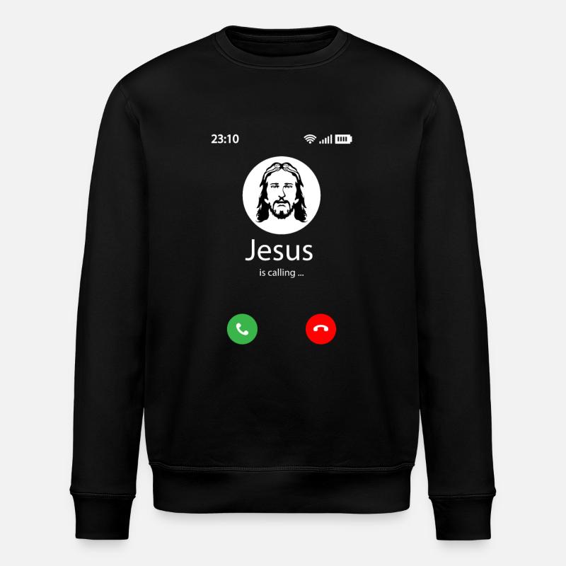 Jesus is calling - Stanley/Stella ROLLER Unisex Organic Sweatshirt - black