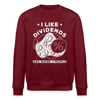 Dividend Shareholder Shares - Stanley/Stella ROLLER Unisex Organic Sweatshirt - burgundy - Front - Nik (191cm)