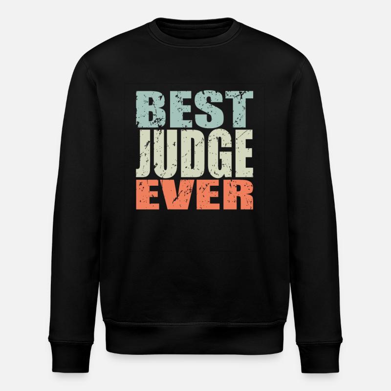Best Judge ever Richter Gift - Stanley/Stella ROLLER Unisex Organic Sweatshirt - black