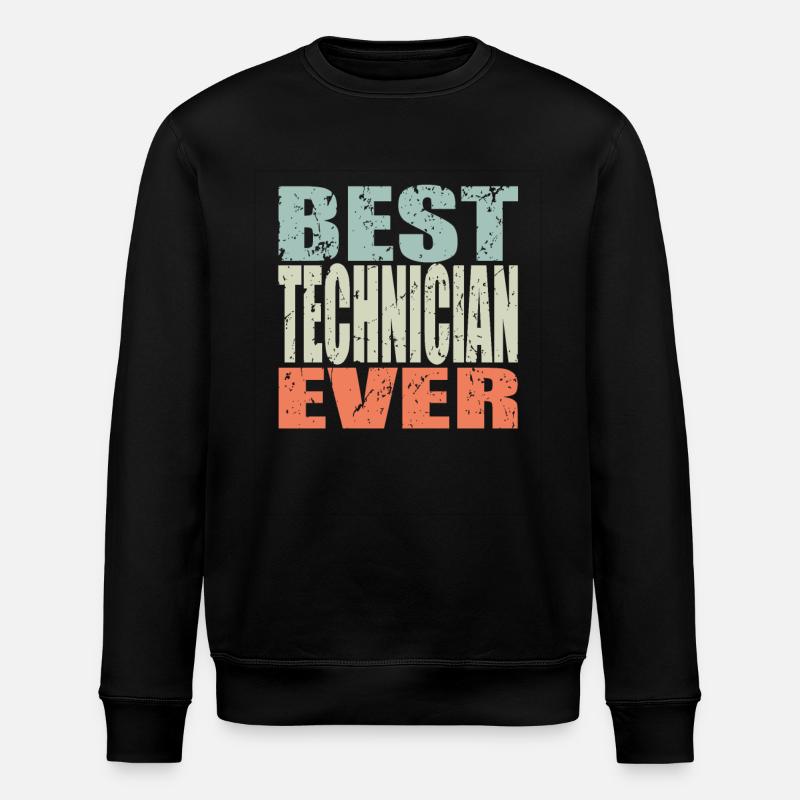 Best Techniker ever Techniker Geschenk - Stanley/Stella Unisex Bio-Sweatshirt ROLLER - Schwarz