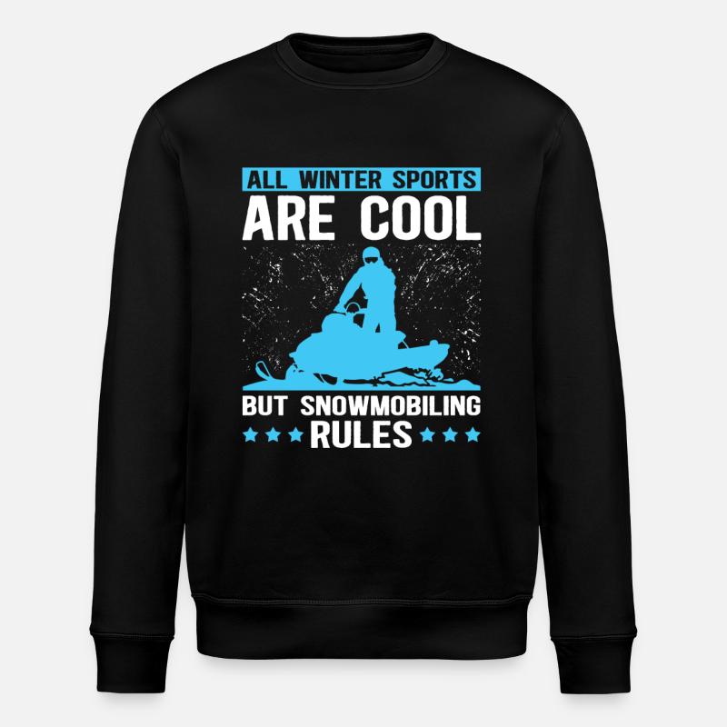 Snowmobile Snowmobile Snowmobile Gift - Stanley/Stella ROLLER Unisex Organic Sweatshirt - black