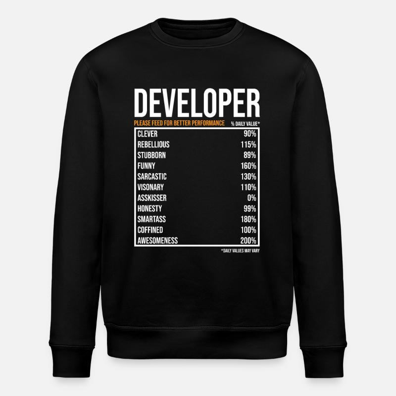 Entwickler Softwareentwickler Informatiker Coder - Stanley/Stella Unisex Bio-Sweatshirt ROLLER - Schwarz