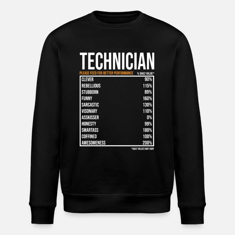 Technician daily values - Stanley/Stella ROLLER Unisex Organic Sweatshirt - black