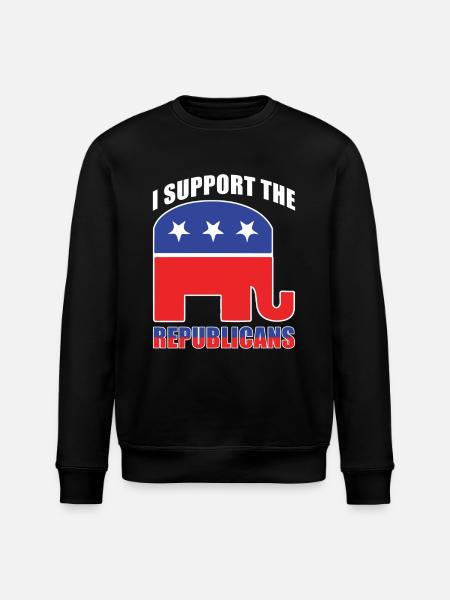 Republican Usa Support - Stanley/Stella ROLLER Unisex Organic Sweatshirt - black