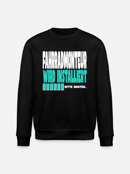 Fahrradmonteur wird installiert - Stanley/Stella Unisex Bio-Sweatshirt ROLLER - Schwarz