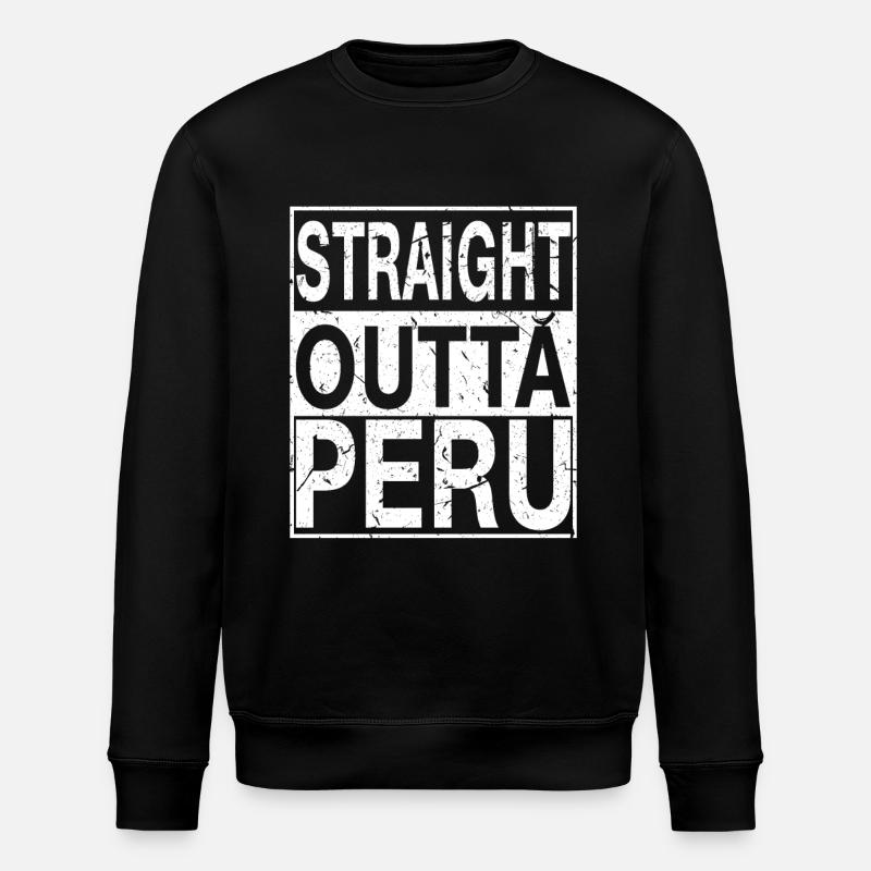 Peru Straight outta Peru - Stanley/Stella Unisex Bio-Sweatshirt ROLLER - Schwarz