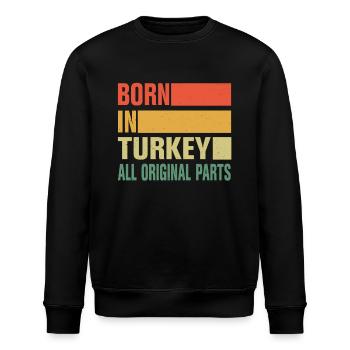 Né en Turquie - Sweat bio ROLLER Stanley/Stella Unisexe - noir - Devant - Nik (191cm)