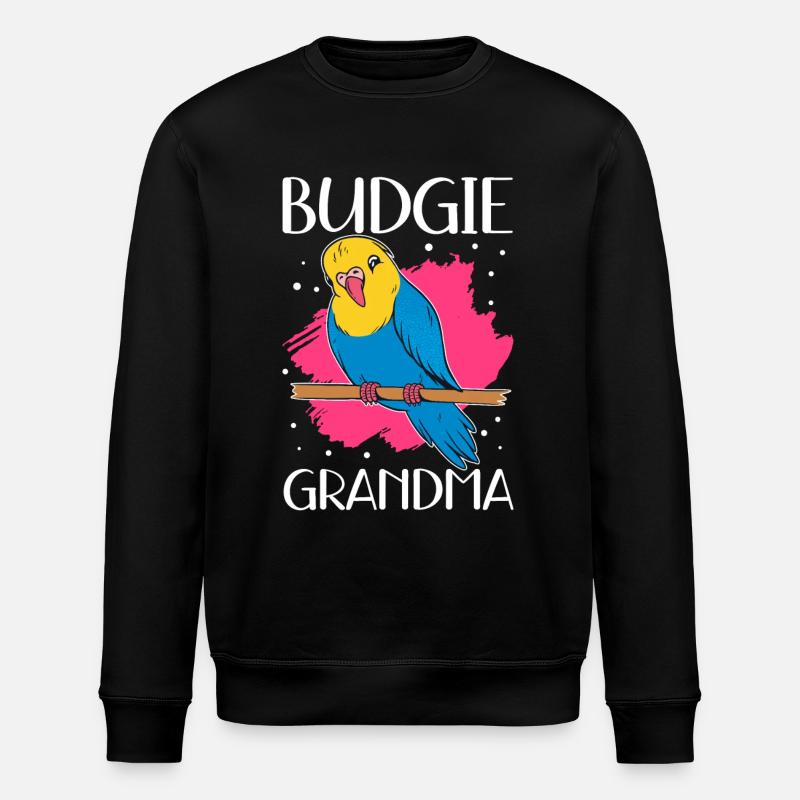 Budgerigar Grand-mère Budgerigars Cadeau - Sweat bio ROLLER Stanley/Stella Unisexe - noir