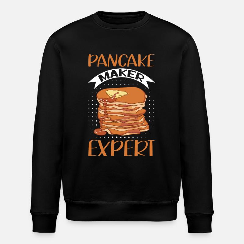 Pancakes Pancakes Pancake Gift - Stanley/Stella ROLLER Unisex Organic Sweatshirt - black