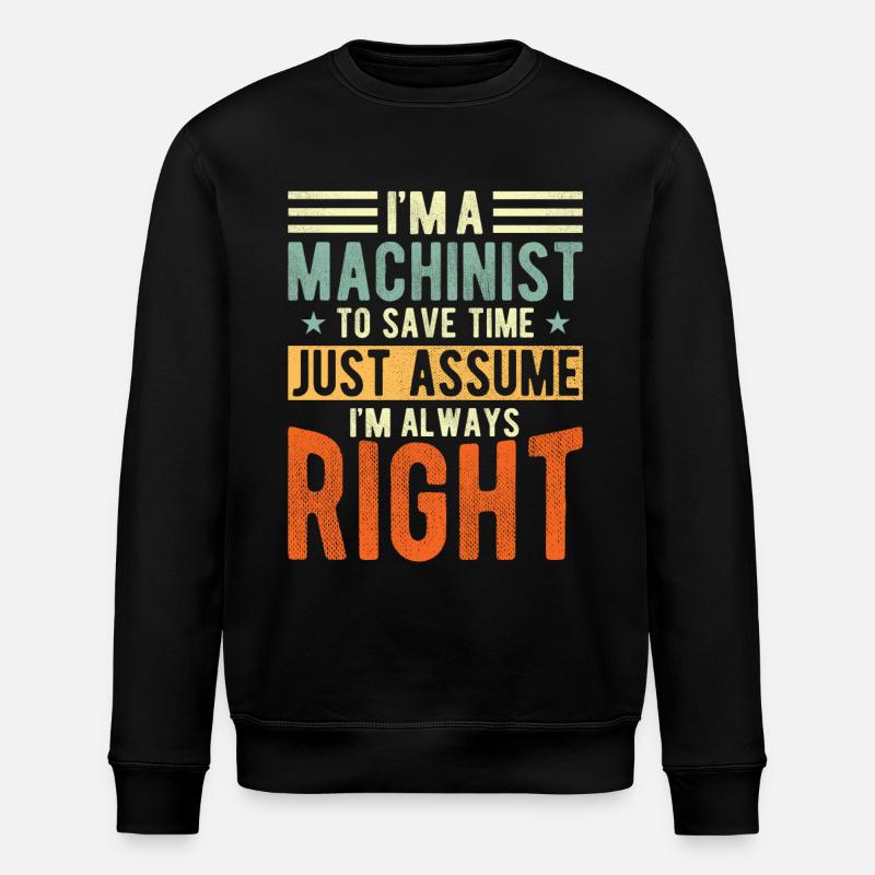 Engineer - Stanley/Stella ROLLER Unisex Organic Sweatshirt - black