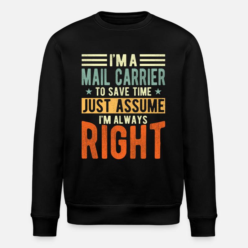 Postal Providers - Stanley/Stella ROLLER Unisex Organic Sweatshirt - black