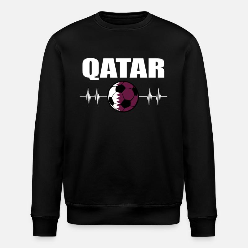Katar Fußball - Stanley/Stella Unisex Bio-Sweatshirt ROLLER - Schwarz