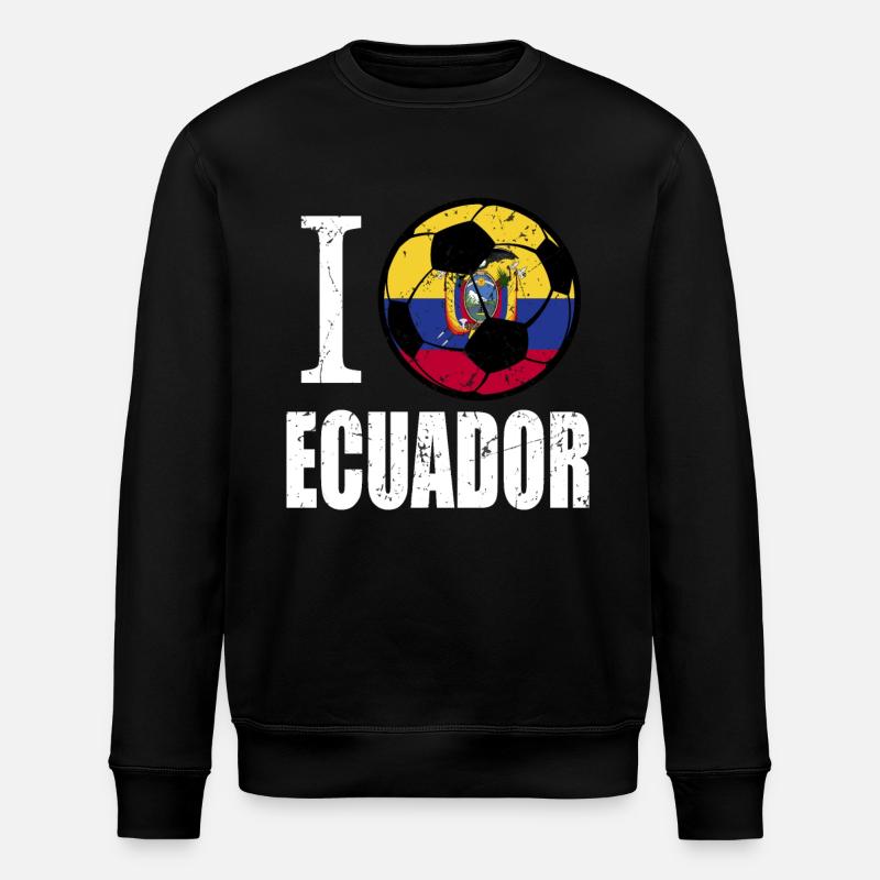 Ecuador Football - Stanley/Stella ROLLER Unisex Organic Sweatshirt - black