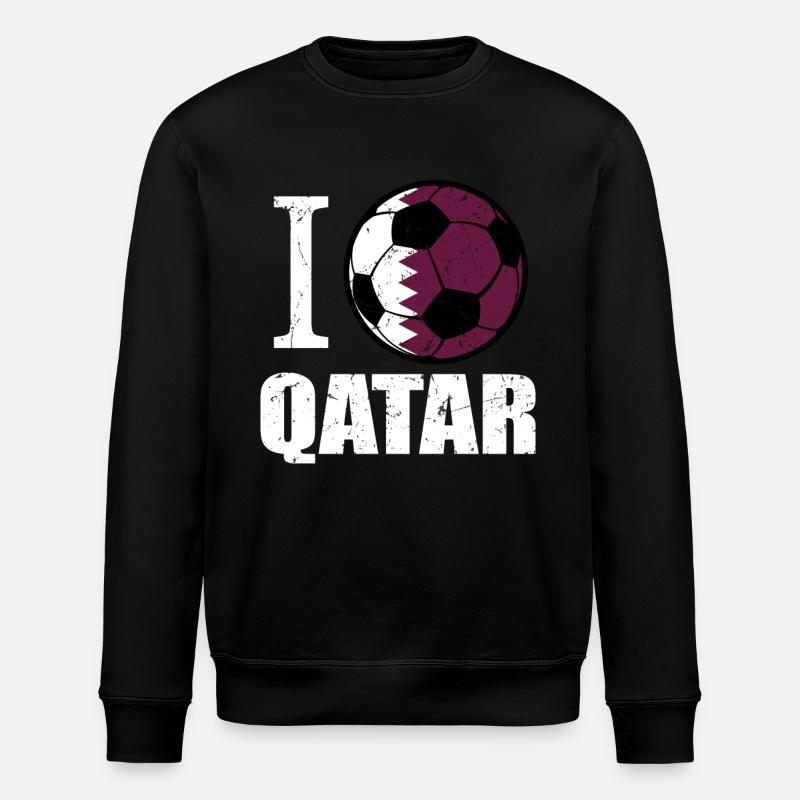 Qatar Football - Sweat bio ROLLER Stanley/Stella Unisexe - noir