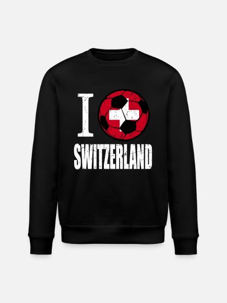 Schweiz Fußball - Stanley/Stella Unisex Bio-Sweatshirt ROLLER - Schwarz