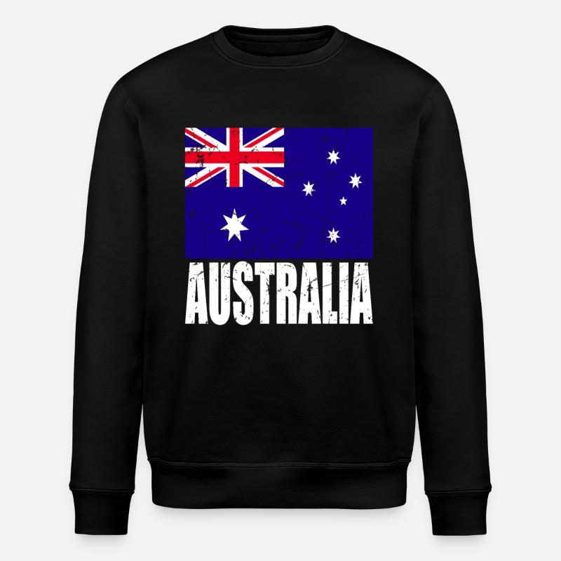 Australien Fahne - Stanley/Stella Unisex Bio-Sweatshirt ROLLER - Schwarz