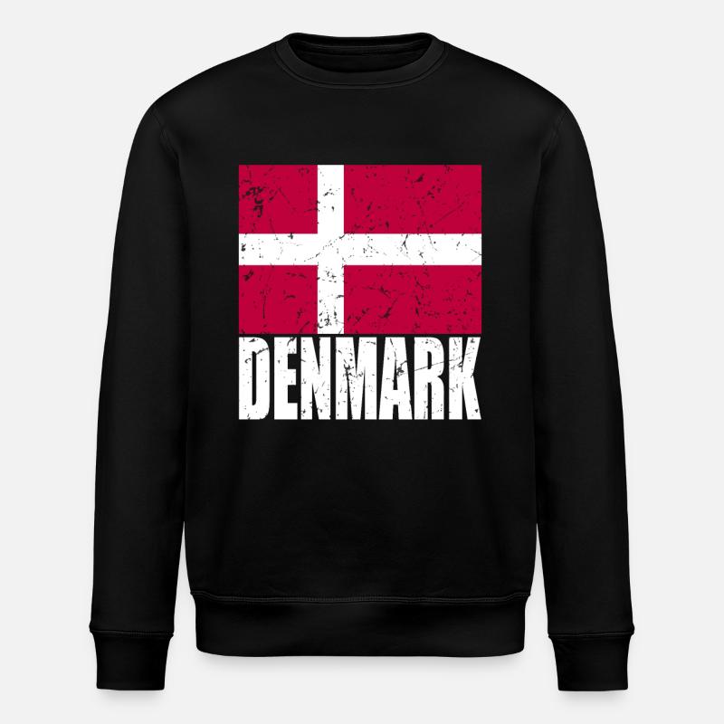 Drapeau du Danemark - Sweat bio ROLLER Stanley/Stella Unisexe - noir