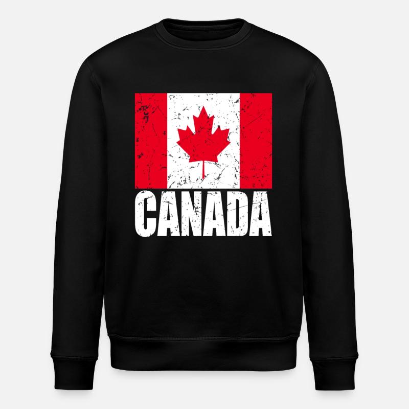 Drapeau du Canada - Sweat bio ROLLER Stanley/Stella Unisexe - noir