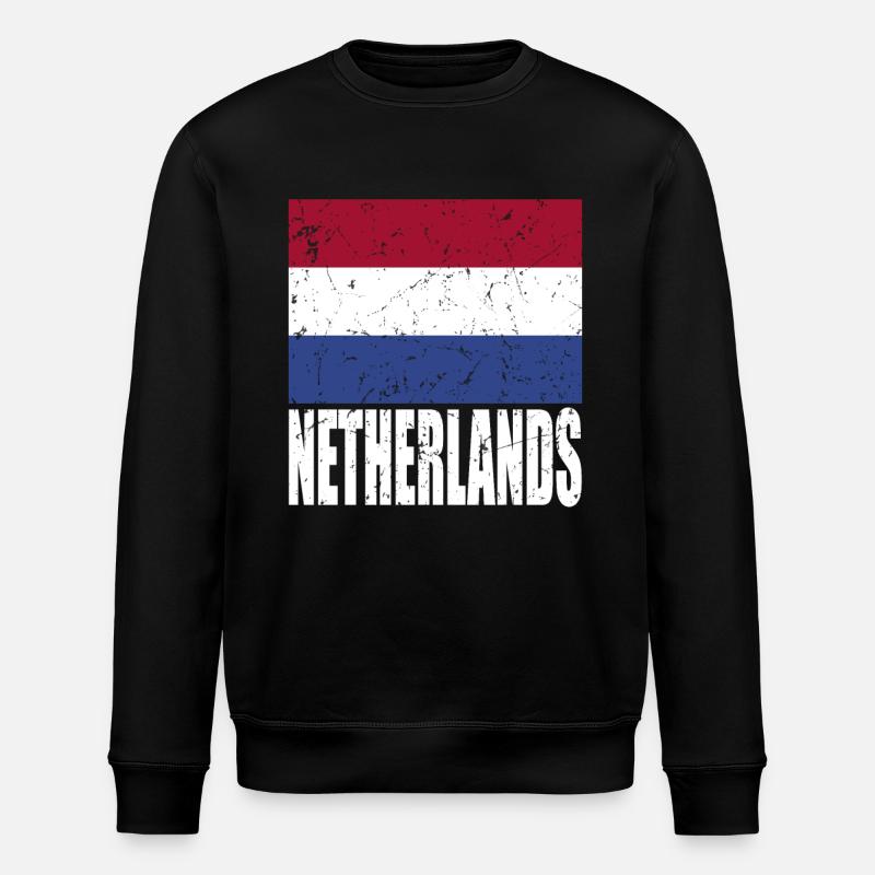 Drapeau des Pays-Bas - Sweat bio ROLLER Stanley/Stella Unisexe - noir