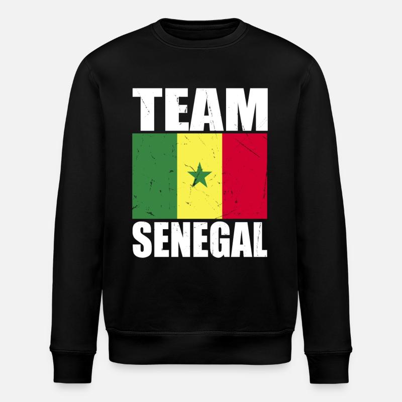 Team Senegal Fußball - Stanley/Stella Unisex Bio-Sweatshirt ROLLER - Schwarz