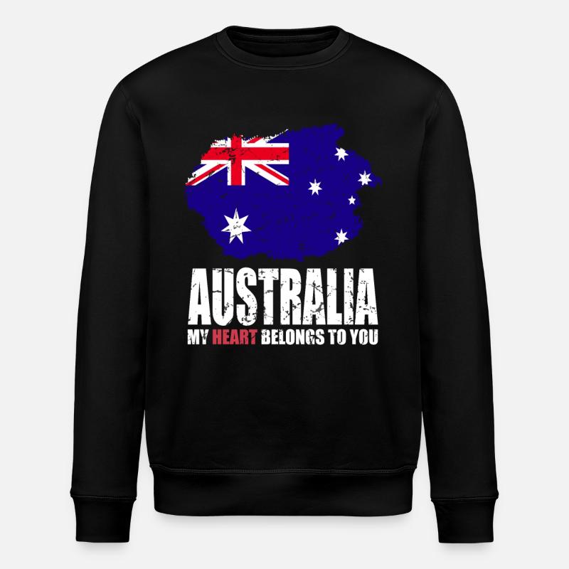 Australien Fahne - Stanley/Stella Unisex Bio-Sweatshirt ROLLER - Schwarz