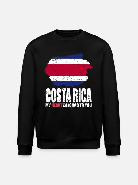Costa Rica Flag - Stanley/Stella ROLLER Unisex Organic Sweatshirt - black