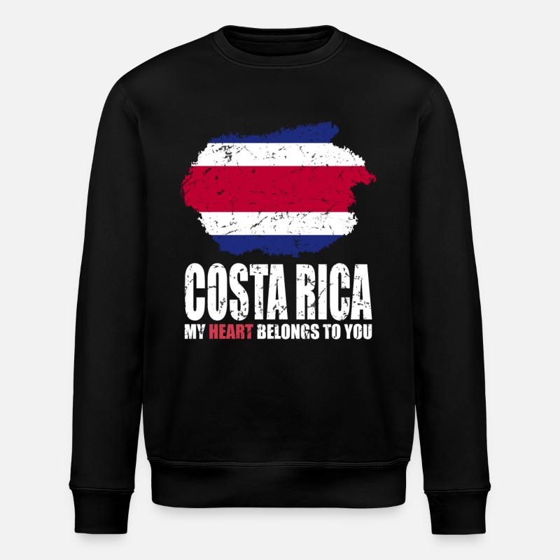 Drapeau du Costa Rica - Sweat bio ROLLER Stanley/Stella Unisexe - noir