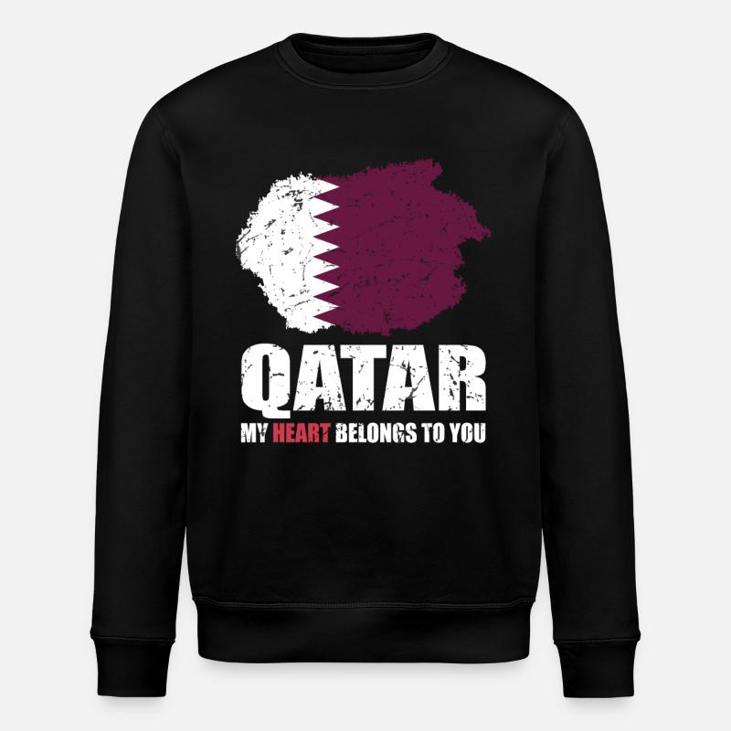 Drapeau du Qatar - Sweat bio ROLLER Stanley/Stella Unisexe - noir