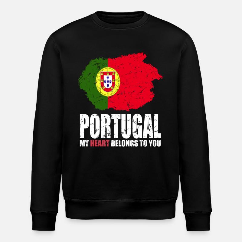 Drapeau du Portugal - Sweat bio ROLLER Stanley/Stella Unisexe - noir