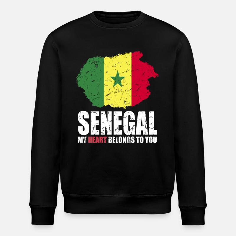 Drapeau du Sénégal - Sweat bio ROLLER Stanley/Stella Unisexe - noir