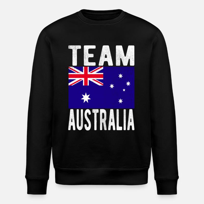 Australia Flag - Stanley/Stella ROLLER Unisex Organic Sweatshirt - black
