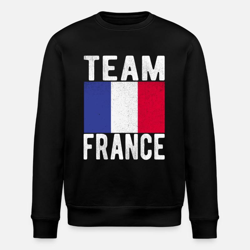 Français drapeau - Sweat bio ROLLER Stanley/Stella Unisexe - noir