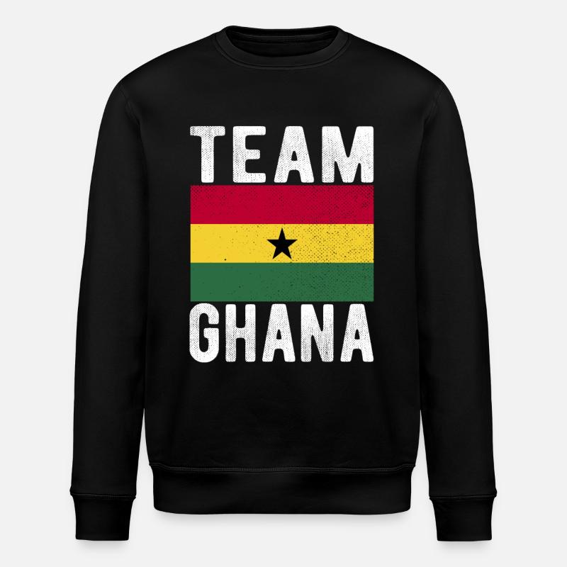 Ghana Fahne - Stanley/Stella Unisex Bio-Sweatshirt ROLLER - Schwarz