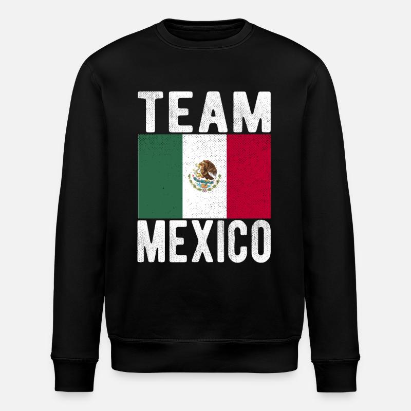 Mexico Flag - Stanley/Stella ROLLER Unisex Organic Sweatshirt - black