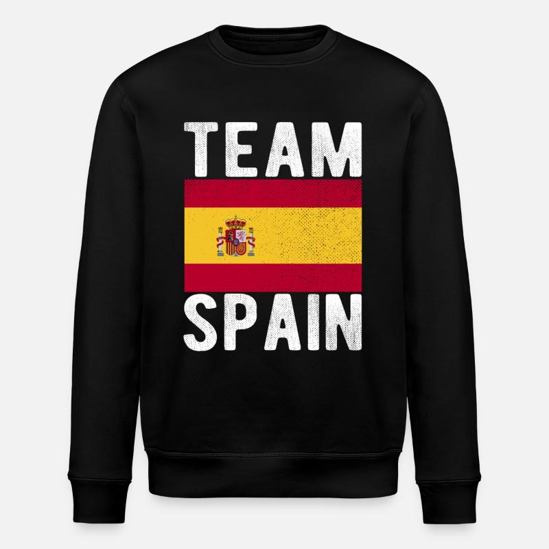 Spanien Fahne - Stanley/Stella Unisex Bio-Sweatshirt ROLLER - Schwarz