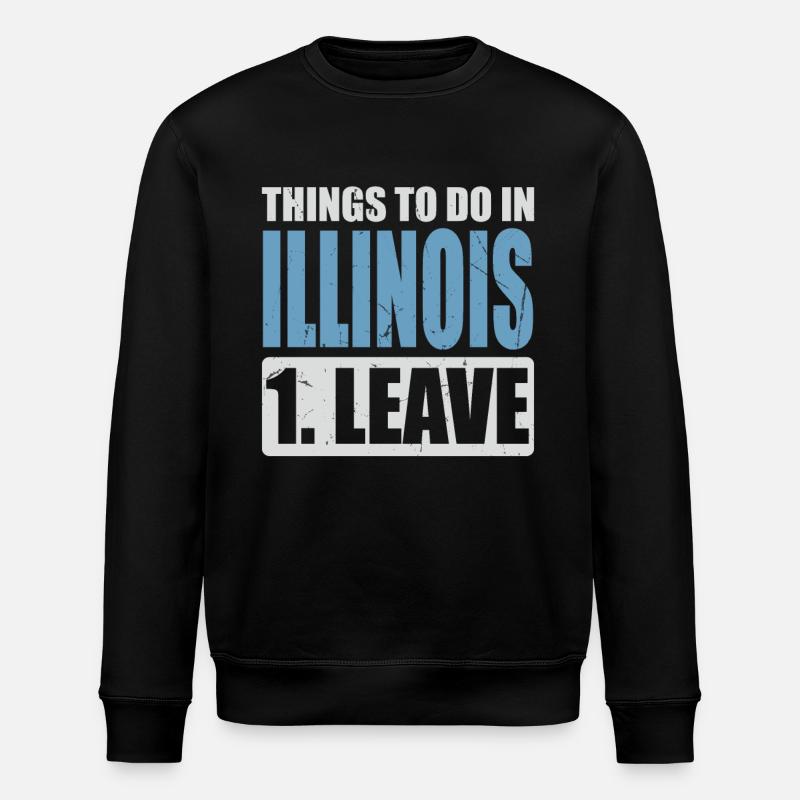 Illinois Meme - Stanley/Stella ROLLER Unisex Organic Sweatshirt - black