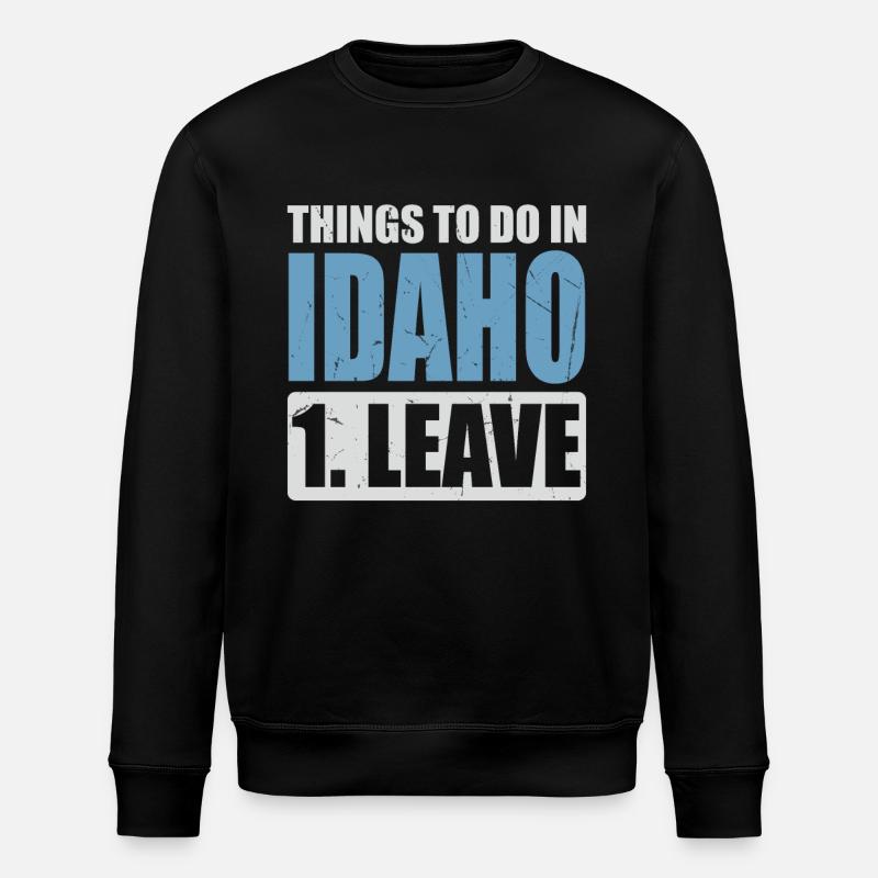 Idaho Meme - Stanley/Stella ROLLER Unisex Organic Sweatshirt - black