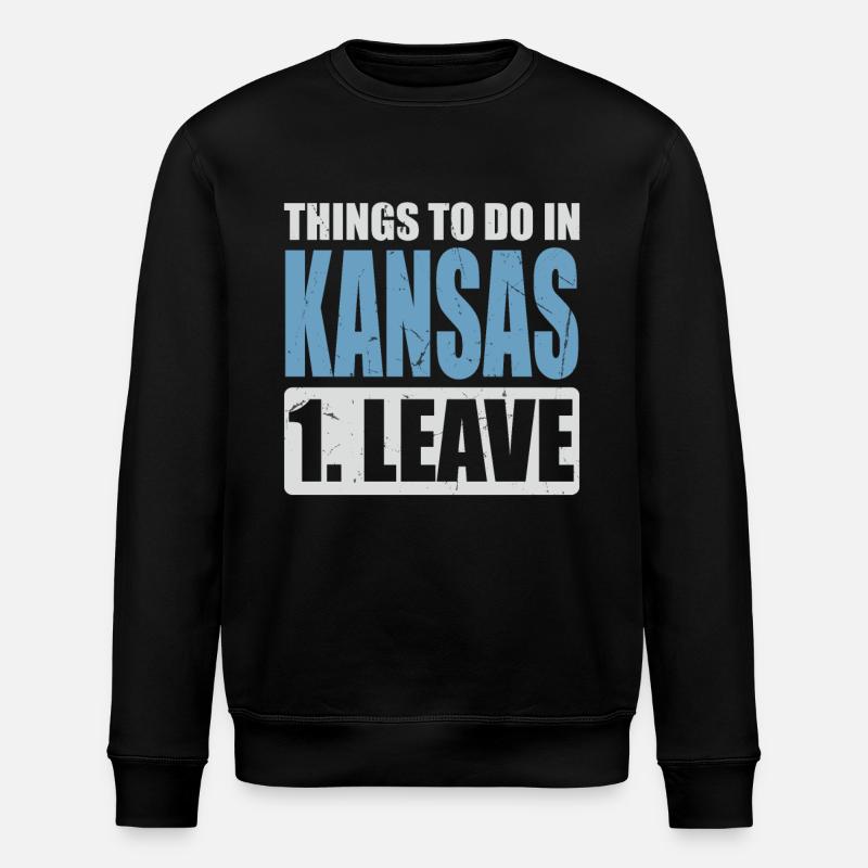 Kansas Meme - Stanley/Stella ROLLER Unisex Organic Sweatshirt - black